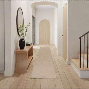 Nourison Washable Jute 2' x 6' Natural Runner Indoor Non-Slip Flatweave Rug- NWT